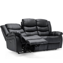 More4Homes Seattle Electric Recliner Bonded Leather 2+3 Seater Sofa Set (Black) - thumbnail 5