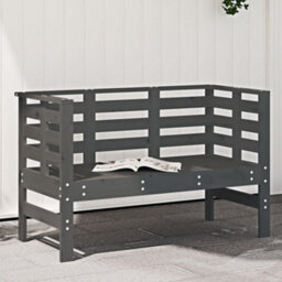 Walplus Garden Bench Grey 111.5X53X71 Cm Solid Wood Pine