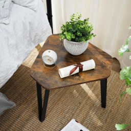 Songmics Nesting Coffee Table, Set Of 3 End Tables For Living Room, Stacking Side Tables, Industrial, Rustic Brown And Black - thumbnail 6