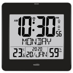 Youshiko Large Jumbo Lcd Radio Controlled Wall Clock  With Temperature And Humidity Display  Yc8059 - thumbnail 1