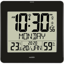 Youshiko Large Jumbo Lcd Radio Controlled Wall Clock  With Temperature And Humidity Display  Yc8059 - thumbnail 6