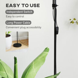 Homcom Mother-Child Floor Lamp Duo Light With 3 Colour Temperatures, Black - thumbnail 7