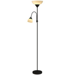 Homcom Mother-Child Floor Lamp Duo Light With 3 Colour Temperatures, Black - thumbnail 2