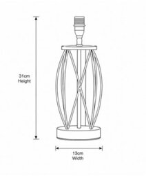 Lighting Supermarket Ashleigh Black Metal Lattice Cylinder Lantern Table Lamp - Base Only - thumbnail 4
