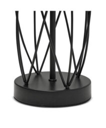 Lighting Supermarket Ashleigh Black Metal Lattice Cylinder Lantern Table Lamp - Base Only - thumbnail 3
