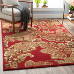 Livabliss Riley-Vintage Red Brown Green Traditional Boho Living Dining Bedroom Rug 120 X 160 Cm Easy Care, Non Shedding - thumbnail 2