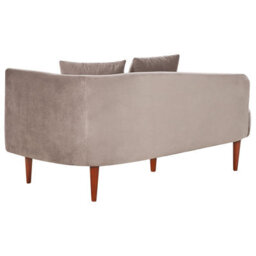 Beliani Right-Hand Chaise Longue Chaumont Velvet Taupe - thumbnail 6