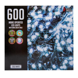 Christmas Lights 600 Led 18M Xmas Tree Lights Fairy Lights Cool White - thumbnail 7