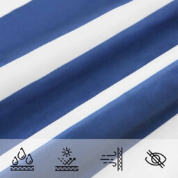 Walplus Sun Shade Sail Blue And White 6 X 6 X 6 M 100% Polyester Oxford - thumbnail 6