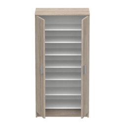 FurniComp LTD Furnicomp Milano Oak Effect 21 Pair Shoe Storage Cabinet With Doors - thumbnail 3