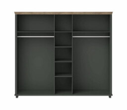 Arte Evora 21 Hinged Wardrobe W2460mm H2160mm D620mm - Green & Oak Lefkas Harmony - thumbnail 5
