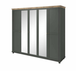 Arte Evora 21 Hinged Wardrobe W2460mm H2160mm D620mm - Green & Oak Lefkas Harmony - thumbnail 2