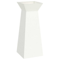Berkfield Modern Garden Pillar Planter With Bowl White 40X40X100 Cm Steel