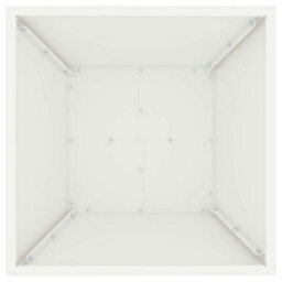 Berkfield Modern Garden Pillar Planter With Bowl White 40X40X100 Cm Steel - thumbnail 6