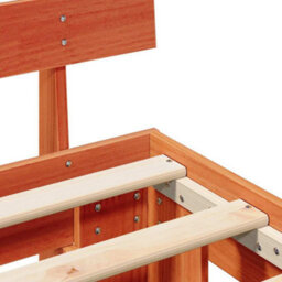 Berkfield Bed Frame With Headboard Wax Brown 135X190 Cm Solid Wood Pine - thumbnail 9