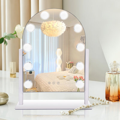Inmtfei Hollywood Arch Vanity Makeup Mirror, 10 Led Bulbs, 3 Light Modes, Touch Control, 30X40Cm - image 1