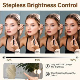 Inmtfei Hollywood Arch Vanity Makeup Mirror, 10 Led Bulbs, 3 Light Modes, Touch Control, 30X40Cm - thumbnail 5