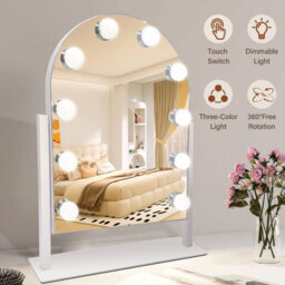 Inmtfei Hollywood Arch Vanity Makeup Mirror, 10 Led Bulbs, 3 Light Modes, Touch Control, 30X40Cm - thumbnail 4