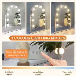 Inmtfei Hollywood Arch Vanity Makeup Mirror, 10 Led Bulbs, 3 Light Modes, Touch Control, 30X40Cm - thumbnail 3