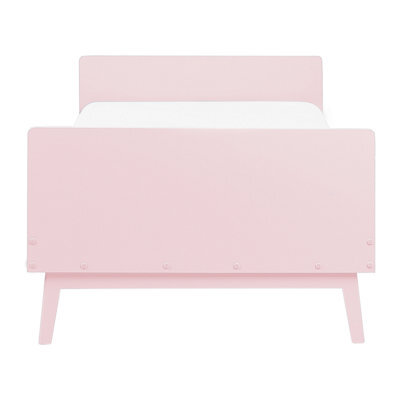 Wyld And Coco Pastel Pink Pine Single Bed Frame 90 X 200 Cm Slatted Base Scandinavian Design - image 1