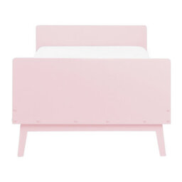 Wyld And Coco Pastel Pink Pine Single Bed Frame 90 X 200 Cm Slatted Base Scandinavian Design - thumbnail 1