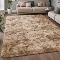 Ameha Soft Shaggy Rugs Fluffy Tye Dye Beige Extra Large Area Rug Living Room Carpets 200X290 Cm - thumbnail 9