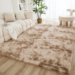 Ameha Soft Shaggy Rugs Fluffy Tye Dye Beige Extra Large Area Rug Living Room Carpets 200X290 Cm - thumbnail 7