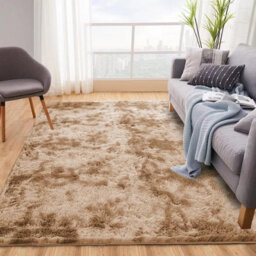 Ameha Soft Shaggy Rugs Fluffy Tye Dye Beige Extra Large Area Rug Living Room Carpets 200X290 Cm - thumbnail 3