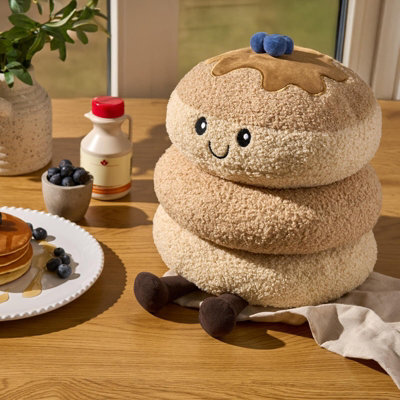 Ohs Maple The Pancake Filled Cushion Novelty Home Decor Fleece Toy - image 1