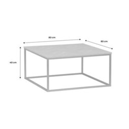 Sweeek - Herringbone Square Coffee Table Natural 80X80X40 Cm - Budapest - thumbnail 6