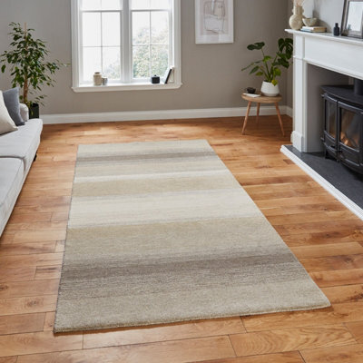 Natural Handmade Luxurious Modern Plain Wool Abstract Rug For Bedroom & Living Room-120Cm X 170Cm - image 1