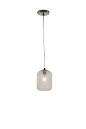 Luminosa Lighting Luminosa Ashford Dome Pendant Ceiling Light Amber 15X20Cm - thumbnail 1