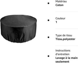 Garden Table Cover, 210D Polyester Waterproof Furniture Dustproof Tarpaulin, Cover For Tables - thumbnail 5
