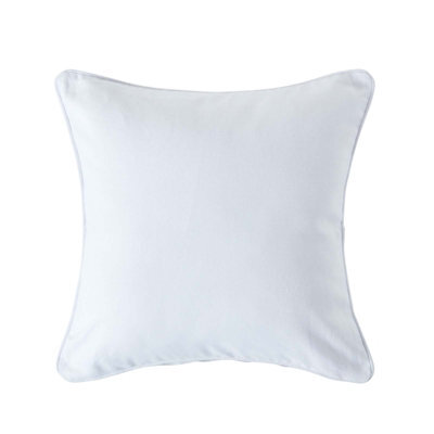 Homescapes Cotton Plain Off White Cushion Cover, 60 X 60 Cm - image 1
