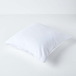 Homescapes Cotton Plain Off White Cushion Cover, 60 X 60 Cm - thumbnail 3