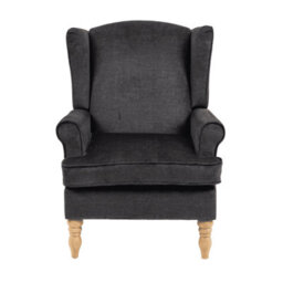 Home Source Helena Fabric Charcoal Grey Wingback Occasional Armchair - thumbnail 8
