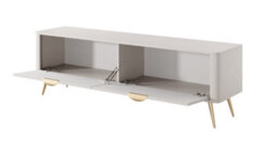 Arte Lante Stylish Beige Tv Cabinet 1630mm H510mm D380mm With Two Pull-Down Doors And Two Closed Compartments - thumbnail 2