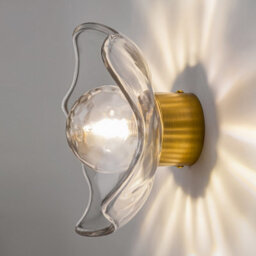 Luminosa Lighting Luminosa Miracle Modern Wall Lamp Brass 1Xg9 Glass Shade - thumbnail 5