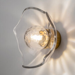 Luminosa Lighting Luminosa Miracle Modern Wall Lamp Brass 1Xg9 Glass Shade - thumbnail 2