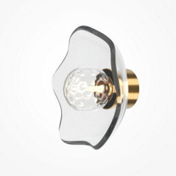 Luminosa Lighting Luminosa Miracle Modern Wall Lamp Brass 1Xg9 Glass Shade - thumbnail 1