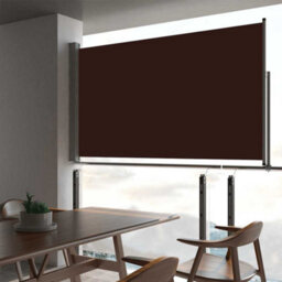 Walplus Patio Retractable Side Awning Garden Sun Shade Canopy Gazebo For Back Door, Porch, Patio 140 X 300 Cm Brown