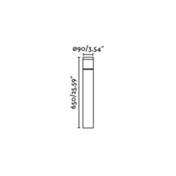 Luminosa Lighting Luminosa Plim Outdoor Led 2 Dark Grey Bollard 10W 3000K Ip65 - thumbnail 2