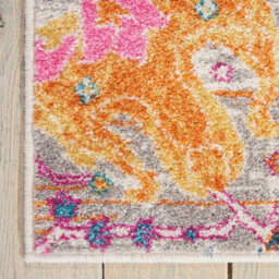Silver Luxurious Traditional Easy To Clean Abstract Floral Rug For Dining Room-201Cm X 290Cm - thumbnail 5