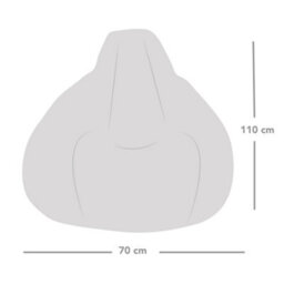 rucomfy Beanbags Rucomfy Indoor Or Outdoor Water Resistant Extra Large Adult Classic Beanbag - Slate Grey Bean Bag Chair - thumbnail 4