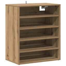 Vidaxl Shoe Cabinet Artisan Oak 60X35X70 Cm Engineered Wood - thumbnail 8