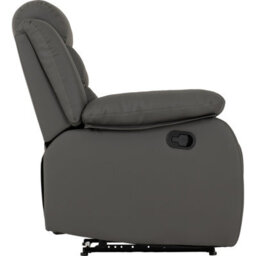 Seconique Roma Recliner Chair Grey Faux Leather - thumbnail 9