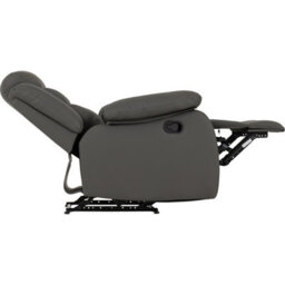 Seconique Roma Recliner Chair Grey Faux Leather - thumbnail 7