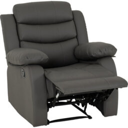 Seconique Roma Recliner Chair Grey Faux Leather - thumbnail 3