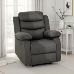Seconique Roma Recliner Chair Grey Faux Leather