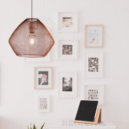 Nielsen Emberley Retro Style Copper Metal Mesh Basket Style Ceiling Pendant, 36Cm Wide - thumbnail 5